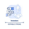 Investors light blue concept icon