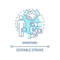 Investors turquoise concept icon