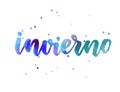 Invierno - watercolor lettering