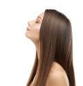 Invigorated and refreshed - Natural Beauty. A lovely young woman with luxurious hair isolated on a white background.