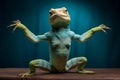 Invigorating Lizard pose fun. Generate Ai