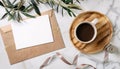 Invigorating Morning Brew: Coffee Cup on Wooden Desk AI-Generated Business Background Royalty Free Stock Photo