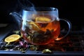 Invigorating Mug infused tea. Generate Ai