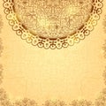 Invintation Card with Brown Circle Ornament