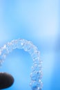 Invisible dental aligner brackets Royalty Free Stock Photo