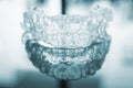 Invisible dental teeth brackets aligners braces retainers Royalty Free Stock Photo