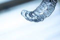 Invisible dental teeth brackets aligners braces retainers Royalty Free Stock Photo