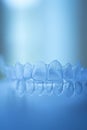 Invisible dental teeth brackets aligners braces retainers Royalty Free Stock Photo