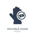 Invisible hand icon. Trendy flat vector Invisible hand icon on w