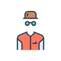 Color illustration icon for Invisible, unseeable and goggles Royalty Free Stock Photo