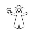 invisible Man icon. Element of hero for mobile concept and web apps icon. Outline, thin line icon for website design and Royalty Free Stock Photo
