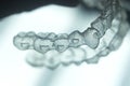 Invisible teeth aligners braces Royalty Free Stock Photo