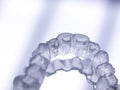 Invisible teeth aligners braces Royalty Free Stock Photo