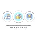 Invisible user interface loop concept icon Royalty Free Stock Photo