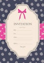 Invitation with the bow Royalty Free Stock Photo