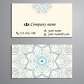 Invitation, business card or banner with text template. Round fl