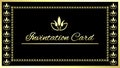 Invitation Card in Golden Frame Royalty Free Stock Photo