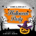 Invitation card halloween horror party