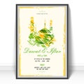 Invitation card for holy month Ramadan Kareem Iftar Party. Royalty Free Stock Photo