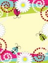 Invitation card with ladybirds