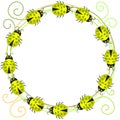 Invitation Card Ladybugs Wreath