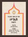 Invitation card for Ramadan Kareem Iftar party celebration. Royalty Free Stock Photo