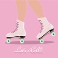 Invitation card with roller skates