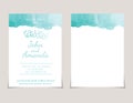 invitation card templates with watercolor elements .Vect