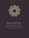 Invitation, cards with ethnic arabesque elements. Arabesque style design. Business cards. Royalty Free Stock Photo