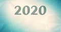 Triangles election copy-space, green calendar triangular 2020 shapes connected illustration