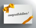 Invitation colored background card with congratulation text.