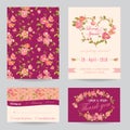 Invitation/Congratulation Card Set Royalty Free Stock Photo