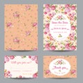 Invitation-Congratulation Card Set Royalty Free Stock Photo