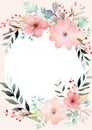 Invitation design background floral card frame wedding watercolor nature spring background summer Royalty Free Stock Photo