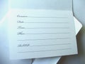 Invitation- fill in the blanks Royalty Free Stock Photo