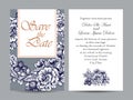 Invitation with floral background