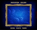 Invitation of Golden Photo Frame vector design Line7