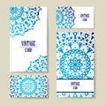 Invitation graphic card with mandala. Decorative ornament for card design: wedding, bithday, party, greeting. Vintage