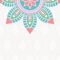 Invitation graphic card with mandala. Vintage decorative elements. Applicable for covers, posters, flyers, cards.