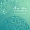 Invitation, greeting card, congratulation, postcard, banner, flyer with mandalas.