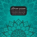 Invitation, greeting card, congratulation, postcard, banner, flyer with mandalas.