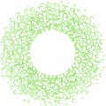 Green Bubbles Round Border Frame Royalty Free Stock Photo