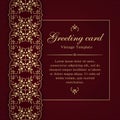 Invitation or greeting card template.