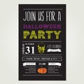 Invitation Halloween.Vector illustration.