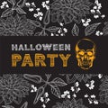 Invitation Halloween.Vector illustration.