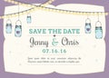 Invitation - Hanging mason jars