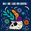 Invitation poster to the Day of the dead party