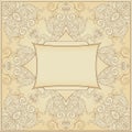 Invitation romantic card with delicate openwork elements in retro style