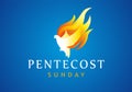 Pentecost Sunday, Holy Spirit banner Royalty Free Stock Photo