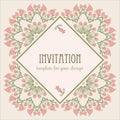 Invitation template with flowers